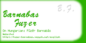 barnabas fuzer business card
